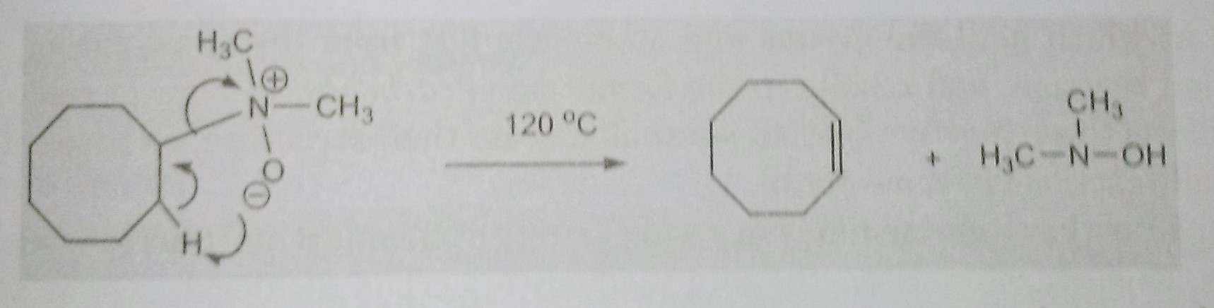 pyrolysis of amine oxide